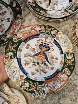 Vintage Mason's Ashworths Ironstone China Imari Style 15 Pc Plate Set England