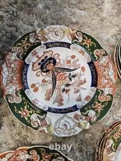 Vintage Mason's Ashworths Ironstone China Imari Style 15 Pc Plate Set England