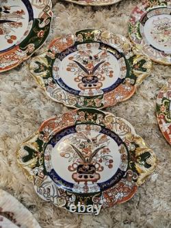 Vintage Mason's Ashworths Ironstone China Imari Style 15 Pc Plate Set England