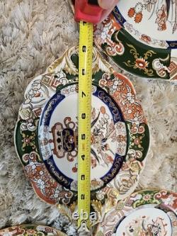 Vintage Mason's Ashworths Ironstone China Imari Style 15 Pc Plate Set England