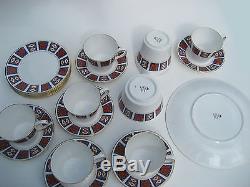 Vintage Mid Century Modern QUEEN ANNE England Bone China Tea Coffee 21 Piece Set