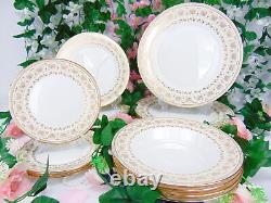 Vintage Minton Bone China 4 Person / 16 Piece Dinner Set Jubilee Pattern