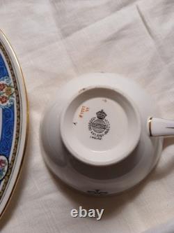 Vintage Minton China/6 -5pcs. Place Settings /Blue SCROLLS/H3727 Made In England