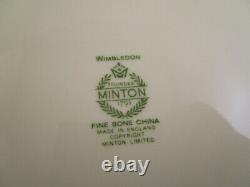 Vintage Minton Fine Bone China England Wimbledon Set of 8 Dinner Plates B