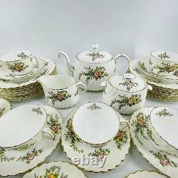 Vintage Mintons China England York Teapot Tea Cups Plates Set Lot of 53 Pieces