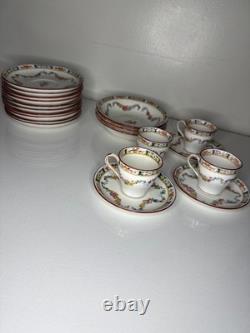 Vintage Mintons England Porcelain Tea Set Lot A4407 Cups Saucers Bowls 20 Pcs