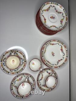 Vintage Mintons England Porcelain Tea Set Lot A4407 Cups Saucers Bowls 20 Pcs