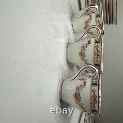 Vintage Mintons England Porcelain Tea Set Lot A4407 Cups Saucers Bowls 20 Pcs