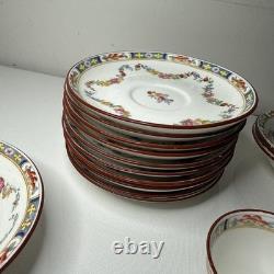 Vintage Mintons England Porcelain Tea Set Lot A4407 Cups Saucers Bowls 20 Pcs
