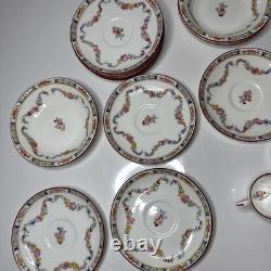 Vintage Mintons England Porcelain Tea Set Lot A4407 Cups Saucers Bowls 20 Pcs