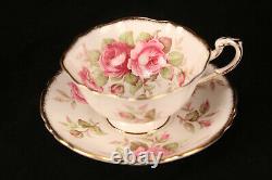 Vintage Paragon Bone China Pink Rose & Gold Trim Rosebud Tea-Cup & Saucer Set