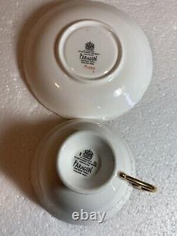 Vintage Paragon Cup & Saucer Floating Rose Gold Gilt Bone China Set England