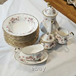 Vintage Paragon Victoriana Tea Set wt. Dinnerware, 22kt Gold Bone China England