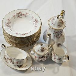 Vintage Paragon Victoriana Tea Set wt. Dinnerware, 22kt Gold Bone China England