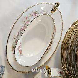 Vintage Paragon Victoriana Tea Set wt. Dinnerware, 22kt Gold Bone China England
