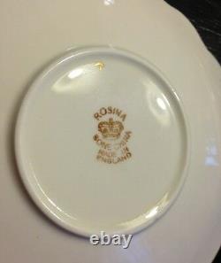 Vintage Rosina Fine Bone China Tea Cup & Saucer 8 set's Made in England