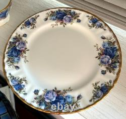 Vintage Royal Albert Bone China England 3 Pc Set Cup Saucer Plate MOONLIGHT ROSE