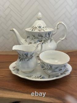 Vintage Royal Albert Bone China England Brigadoon Tea Pot Set Thistle 615851