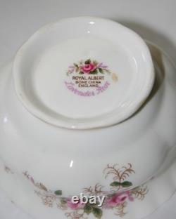 Vintage Royal Albert Lavender Rose Bone China Tea Set 20pc England Gold Trim
