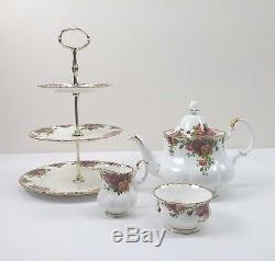 Vintage Royal Albert Old Country Roses Tea set 4 Piece Bone China England