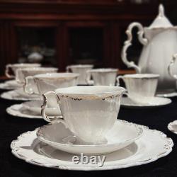 Vintage Royal Albert Orleans Bone China Tea Coffee Set of 8 42 Pcs Mint England