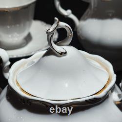 Vintage Royal Albert Orleans Bone China Tea Coffee Set of 8 42 Pcs Mint England