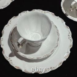 Vintage Royal Albert Orleans Bone China Tea Coffee Set of 8 42 Pcs Mint England