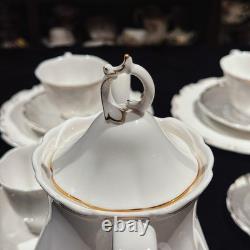 Vintage Royal Albert Orleans Bone China Tea Coffee Set of 8 42 Pcs Mint England