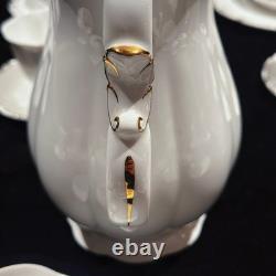 Vintage Royal Albert Orleans Bone China Tea Coffee Set of 8 42 Pcs Mint England