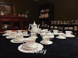 Vintage Royal Albert Orleans Bone China Tea Coffee Set of 8 42 Pcs Mint England