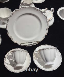 Vintage Royal Albert Orleans Bone China Tea Coffee Set of 8 42 Pcs Mint England
