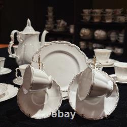 Vintage Royal Albert Orleans Bone China Tea Coffee Set of 8 42 Pcs Mint England