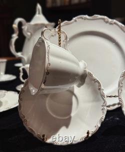 Vintage Royal Albert Orleans Bone China Tea Coffee Set of 8 42 Pcs Mint England
