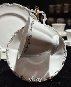 Vintage Royal Albert Orleans Bone China Tea Coffee Set of 8 42 Pcs Mint England