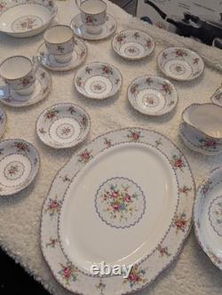 Vintage Royal Albert Petit Point Bone China Set Mint 72 Pieces