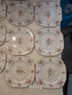 Vintage Royal Albert Petit Point Bone China Set Mint 72 Pieces