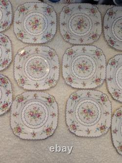 Vintage Royal Albert Petit Point Bone China Set Mint 72 Pieces