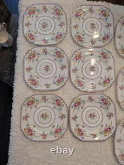 Vintage Royal Albert Petit Point Bone China Set Mint 72 Pieces
