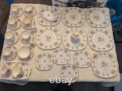 Vintage Royal Albert Petit Point Bone China Set Mint 72 Pieces