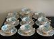 Vintage Royal Chelsea 3800A Bone China Set of 10 Footed Cups and Saucers