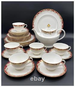 Vintage Royal Doulton China Set and Tea Set, Winthrop Pattern, 32 pieces