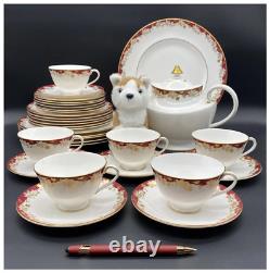 Vintage Royal Doulton China Set and Tea Set, Winthrop Pattern, 32 pieces