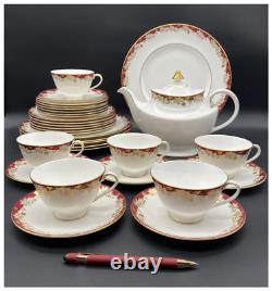 Vintage Royal Doulton China Set and Tea Set, Winthrop Pattern, 32 pieces