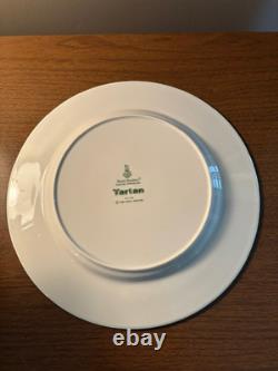 Vintage Royal Doulton English Porcelain Red Green Tartan Plate 10.5 Set Of 7