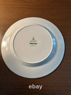 Vintage Royal Doulton English Porcelain Red Green Tartan Plate 10.5 Set Of 7