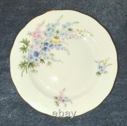 Vintage Royal Standard Fine Bone China England 8 Flowers/Gold Trim Set of 8