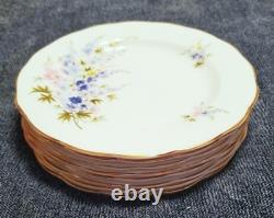 Vintage Royal Standard Fine Bone China England 8 Flowers/Gold Trim Set of 8