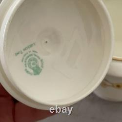 Vintage Royal Worcester Blossom Time Covered Sugar Creamer 3-PC Bone China MINT