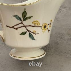 Vintage Royal Worcester Blossom Time Covered Sugar Creamer 3-PC Bone China MINT