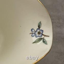 Vintage Royal Worcester Blossom Time Covered Sugar Creamer 3-PC Bone China MINT